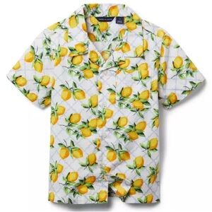 Janie and Jack Lemon Poplin Shirt